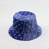 Two Side Wear Woman Paisley Bandana Bucket Hat Reversible Fisherman cap Cool Cycling Hunting Foldable Sunhat Artist Dancing 88 W23384119