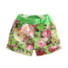 90 cm crianças pequenas calças curtas flor de verão floral impressão crianças causal 2 anos 18m 24m shorts para meninas bebés 210529