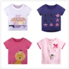 Casual Baby Girls Clothes Toddler Girl t shirts Jumper Tee Shirt Summer Princess Girl's Blouse t-shirt 100% Cotton 1 2 3 4 5 6 T 210413