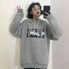 Korobov Kobiety Bluzy Koreański Cartoon Print Z Długim Rękawem Kobiet Z Kapturem Bluza Streetwear Ulzzang Pullover Znosić 210430