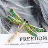 Szpilki, Broszki Shinny Rhinestone Kolorowe Dragonfly Broszka Ślub Kryształ Insekt Broche Mujer Bukiet Hidżab Szalik Pin Prezent