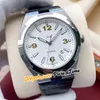 MLF 42 mm Overseas 47040B01A9093 Asian 2813 Automatic Mens Watch 47040 White Dial Silver Markers Bracelet en acier inoxydable W6356281