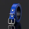 Simple Design Kids Faux Leather Belts Plsin Color Children Buckle Belt Girls Boys Leisure Strap High Quality 947 V2