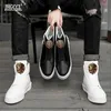 Merk designer casual Laarzen Nieuwe stijl van herenschoenen high-top platform koeienhuid comfortabele Enkel Romeinse Cowboy Martin Motorfiets Werk Safet laars A2