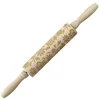 NewEaster Embossed Rolling Pin Engraved Carved Wood Baking Cookies Biscuit Fondant Cake Dough Roller Flower Easter Rabbit Egg EWA3590