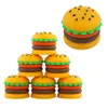 Non-stick 5 ml hambeurger vax burkar silikon container hem lagring tobak unik design bärbara rök containrar291a