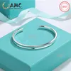 AMC Bangle Armband SLIVER 925 KEYCHAINS MACLATE Klassiskt enkelt par Justerbart armeletolida gåva Hela har omedelbart 7564361