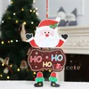 Welcome guests door-hanging Xmas Show Window decoration hanging placard Santa Claus Snowman Pendant Merry Christmas Paper Board T9I001510