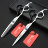 Haarschaar Professionele Set linkshandig 6,0 Inch Barber Snijden Dunning 440C Kappers Shears Hoge kwaliteit