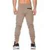 2020 Ny BodyBoulding Men Byxor Gym Zipper Pocket Byxor Märke Mens Kläder Bull Broderi Byxor Fitness Jogger Sweatpants X0628