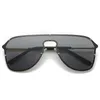 Bezszrame metalowe okulary przeciwsłoneczne Modne okulary przeciwsłoneczne duże ramy Ochrona UV Goggle Eyewear 6 Colors3893271