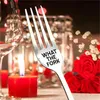 Forks Gerk Fork Gift Fork pour mari femme et famille en acier inoxydable I FORKING LOVE YOU LETTRE D'OUTIL DE CUIETURE ACTE