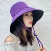 Kobiety Outdoor Sun Hats Sunscreen Lato Anti-UV Cap Ochronna Szeroka Brim Hat G220311