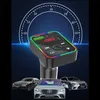 F2 Bluetooth Car Kit FM-Transmitter MP3-Musik-Player Freisprecheinrichtung Drahtloses PD-Schnellladegerät für Autos 3,1 A Unterstützt TF-Karte USB BT RGB-LED-Lampenblitz