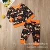 Autunno Pagliaccetti per neonati Vestiti a maniche lunghe Stampa Cartoon Animal Pantaloni Costume per bambini in stile Halloween 0-5T 210629