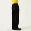 IEFB Mäns Sommar Koreanska Trend Svärd Byxor Mäns Lösa Straight Solid Färg Causal Business Pants Black Bottoms 9Y7614 210524