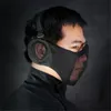 50pcs 15 옥외 접이식 반 얼굴 마스크 귀 보호와 전술 저탄소 강철 Airsoft 촬영 사이클링 메쉬 통기성 마스크