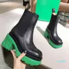 designer Candy color bottom knee boots Women Fashion autumn winter Sponge cake sole ankle boot