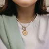 Boutique Amorita Perle naturelle style rétro les sens de la pièce toute la saison collier longue chaîne