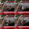 2021 Walls Decor Animal Wall Stickers Creative Tear Hole Waterproof Removable Sticker for Window Car Fridge Bathroom Dog Pig Horse Cow