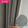 Jianiw Faux Roupa de Espuma Back Blackout Curtain Isolamento Térmico Isolado Cortinas cortinas para quarto de sala de estar personalizado 210712