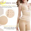 LAZAWG Butt Lifter Body Shaper Shorts for Women Belly Tummy Control Thigh Slimmer Hook Waist Trainer Lingerie Shapewear Panties Y220311