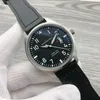 Luksusowy nowy Zegarek męski Automatyczne mechaniczne stal nierdzewna Czarna skóra Proste 41mm Piloci Watch Mark XVIII Outdoor IW327012