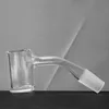 90/45 Degree Seamless Quantz Banger 10mm 14mm Male Joint Smoking Glass Bong Fully Weld Bangers Thick 2mm Dab Rig Beveled Edge FWQB01