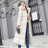 Uzun İnce Katı Renk Kadın Ceket Parkas Moda Kış Yüksek Kalite Kadın Coat Artı Boyutu 211008