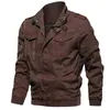 Mäns Jackor Blkg Militär Jacka Män Höst Windbreaker Jeans Coat Ren Bomull Denim Stor Storlek 5XL 6XL Chaqueta Hombre