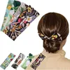 Deft Bun Hair Bands女性夏の結び目ワイヤーのヘッドバンドプリントヘアピンブレイダーメーカー使いやすいDiyアクセサリー20pcs