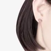 Orecchini pendenti a forma di cuore vuoto color argento dal design semplice per le donne Nuovo regalo di orecchino a goccia per piercing al polsino dell'orecchio di moda di marca