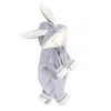 Winter Dicke Neugeborenen Samt Overall Langarm Bunny warme baby strampler kaninchen hut mit kapuze bodys M3738