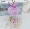 2021 fashion Key Rings Fox fur rabbit ears plush artificial keychain bag pendant