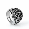 Master Mson Franc-Maçon Bague Couleur Argent Homme Free Mason Acier Inoxydable Maçonnique Cluster Anneaux