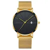 Mens Watches Ultrathin Stainless Steel Watch Sports Leisure Quartz Wristwatch Complete Calendar Date Clock Masculino Relogio5688561