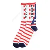 2024 Trump Socken Präsident MAGA Trump Brief Strümpfe Gestreifte Sterne US Flagge Sports Socken Maga Socke Party Gunst DHA53