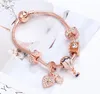 Sieradenstijl Charm Women Fashion Beads armband Bangle PLATED ROSE GOUD DIY Hangers armbanden sieraden drop levering 2021 VJBHM