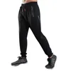 Joggers homens calças de moletom de ginástica correndo calças masculas fitness bodybuilding zipper calças masculinas drak22