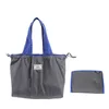 DHL50PCS Alışveriş Çantaları Kadın Naylon Sade Katlanabilir Çevre Koruma Drawstring Çanta Karışımı Renk