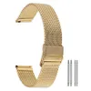20mm Watch Strap Mesh 22mm Watches Band 18mm Wristatch Bracelet Folding Clasp 4 Spring Golden Citurini Di Acciaio Per Orologi H0915