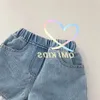 Jeans 2-12T Pantaloncini per ragazze Toddler Kid Baby Teens Abbigliamento Estate Casual Ruffles Pizzo Denim Eleganti pantaloni dolci carini