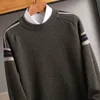 Suéter dos homens ZoCept Camisola de lã inverno quente grosso de malha jumper vintage jumper casual manga comprida o-pescoço macho pulôver