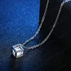Corrente de moda cristal strass quadrado pingente liga de colar personalizado jóias para mulheres festa