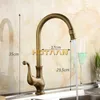 Kök kran Antik mässing Sväng Badrum Basin Sink Mixer Tap Crane, Torneira YT-6034 211108