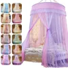 Sung Moustique Net Top Round Top Rideau de tente Princess Auvent pliable sur le lit Elegant Fairy Dentelle Dossels