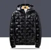 Autumn Bubble Padded Clothes Winter Jackets Men Bright Parka Thickened Warm Silver Waterproof Down Coats S-6Xl 210910