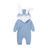 Winter Baby Rompertjes Pasgeboren Jongens Meisjes Kleding Konijn Oor Hooded Jumpsuit baby Kostuum Fleece Dikke Baby jongens Romper pyjama