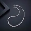 Trendy Lovers Halskette Lab Diamond Cz Stone White Gold Filled Chorker Pendant Necklaces for Women Bridal Party Wedding Jewelry 2204367516