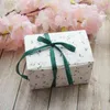 Rosa bianco fiore design 10 pz 15 * 10 * 9 cm scatola di carta caramella biscotto barattolo candela compleanno festa nuziale confezione regalo fai da te H1231